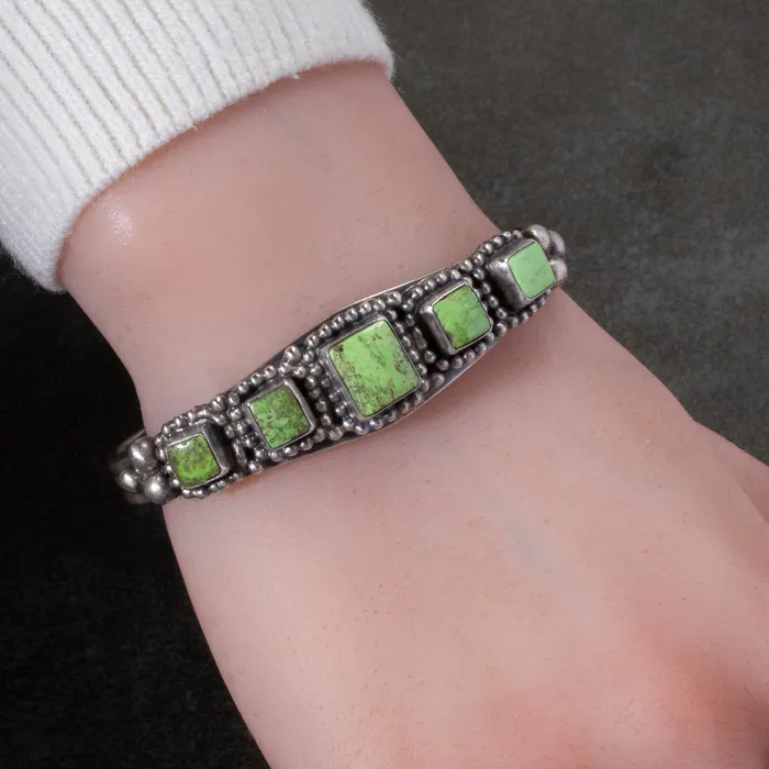 Kalifano Rings Paul Livingston Navajo Gaspite USA Native American Made 925 Sterling Silver Cuff