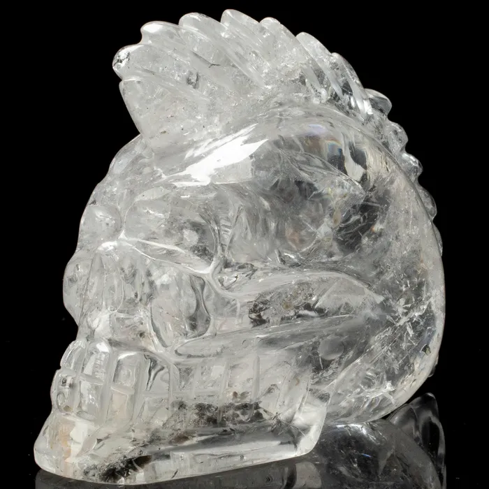 KALIFANO Rings Quartz Skull Carving from Brazil 35 640 grams