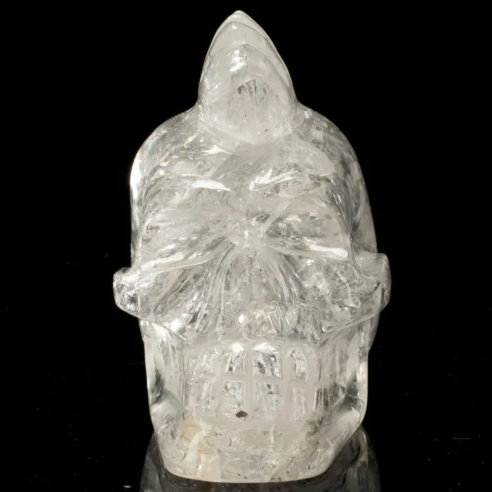KALIFANO Rings Quartz Skull Carving from Brazil 35 640 grams