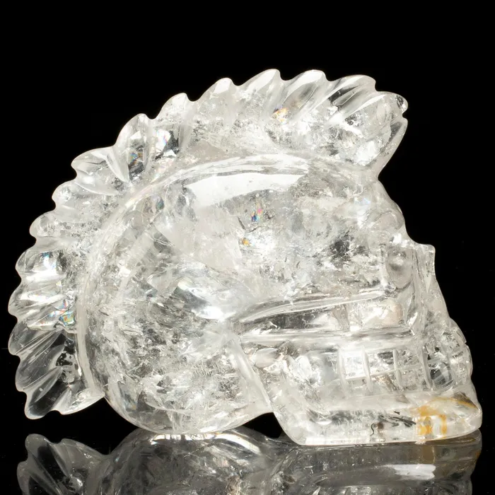 KALIFANO Rings Quartz Skull Carving from Brazil 35 640 grams