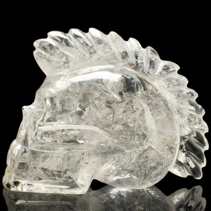 KALIFANO Rings Quartz Skull Carving from Brazil 35 640 grams