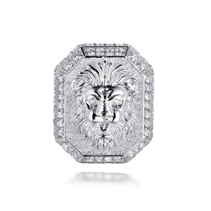 LJ Rings Diamond Bezel Lion Ring