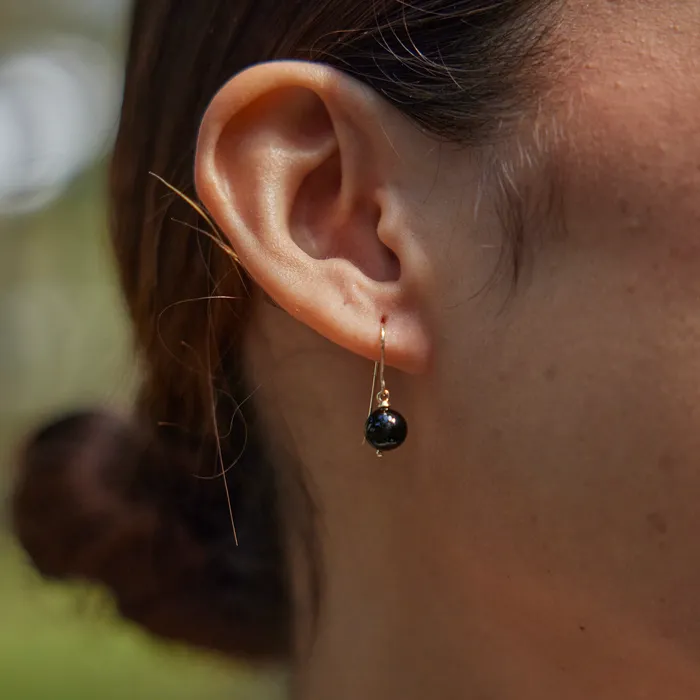 Maui Divers Jewelry Hawaiian Black Coral Earrings in Gold 779mm Earrings Maui Divers Jewelry Hawaiian Black Coral Earrings in Gold 779mm Earrings