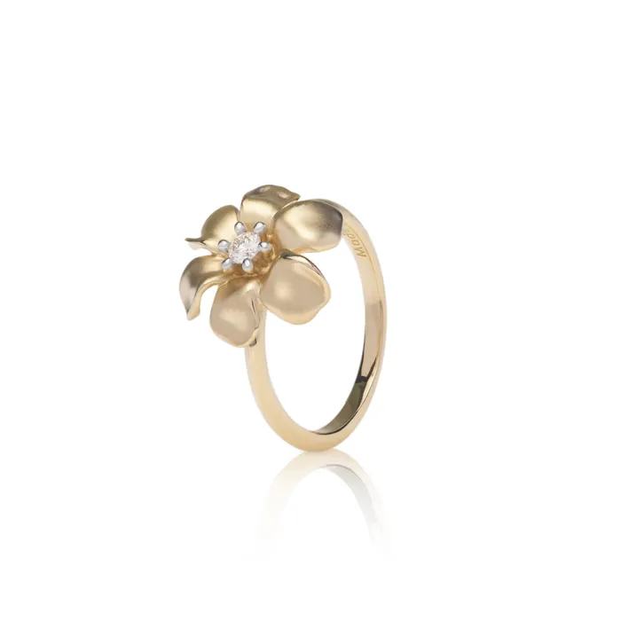 Maui Divers Jewelry Rings N Ring in Gold with Diamond 15mm