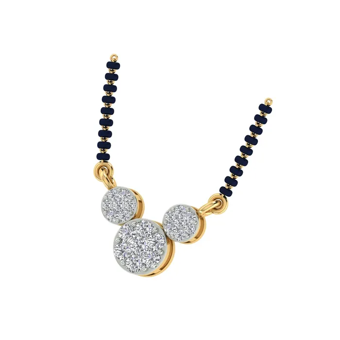 Necklaces 18k Yellow Gold and Diamond Mangalsutra Necklace and gold weight of 377g Gold Palace