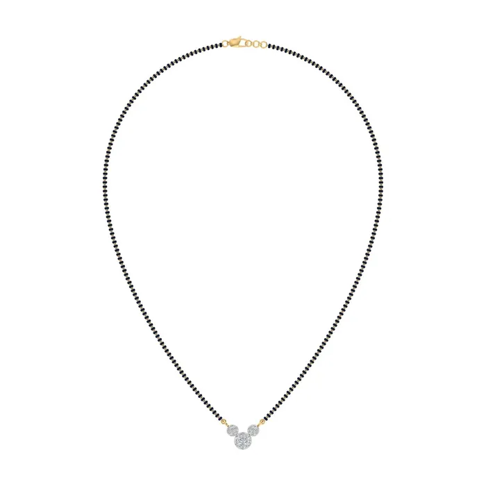 Necklaces 18k Yellow Gold and Diamond Mangalsutra Necklace and gold weight of 377g Gold Palace