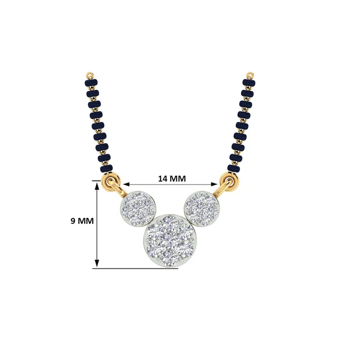 Necklaces 18k Yellow Gold and Diamond Mangalsutra Necklace and gold weight of 377g Gold Palace