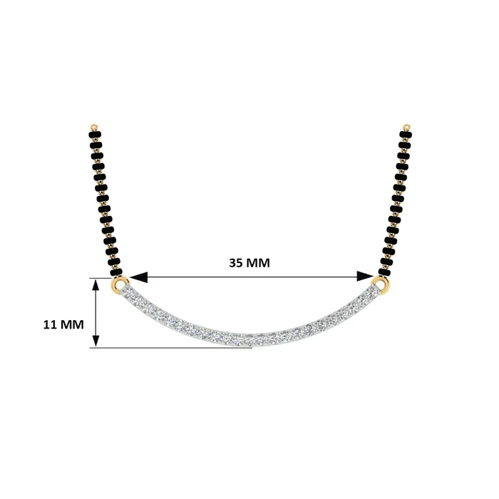 Necklaces 18k Yellow Gold and Diamond Mangalsutra Necklace and gold weight of 494g Gold Palace