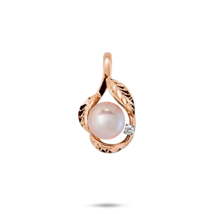 Necklaces Maile Lavender Freshwater Pearl Pendant in Rose Gold with Diamond 1011mm Maui Divers Jewelry Necklaces Maile Lavender Freshwater Pearl Pendant in Rose Gold with Diamond 1011mm Maui Divers Jewelry