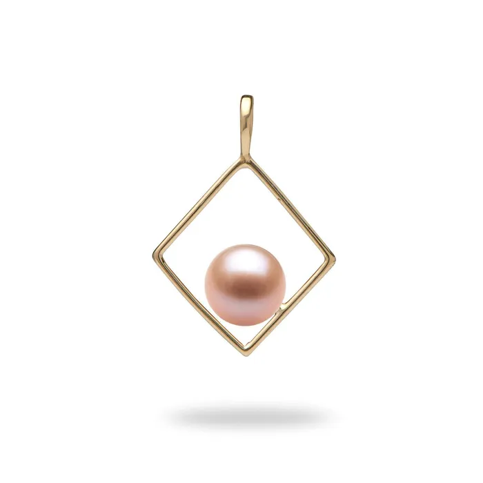 Necklaces PickAPearl Pick A Pearl Diamond Pendant in Gold