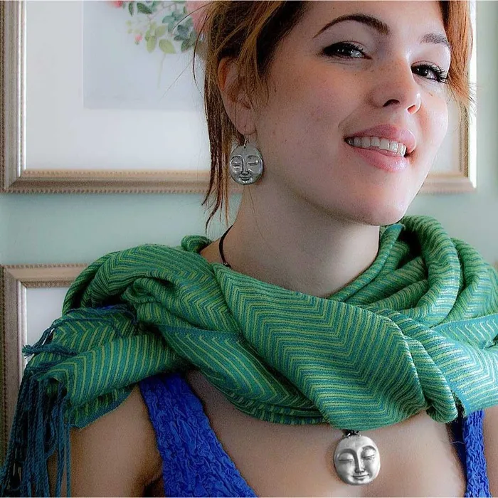Oberon Design Earrings Serene Face Earrings