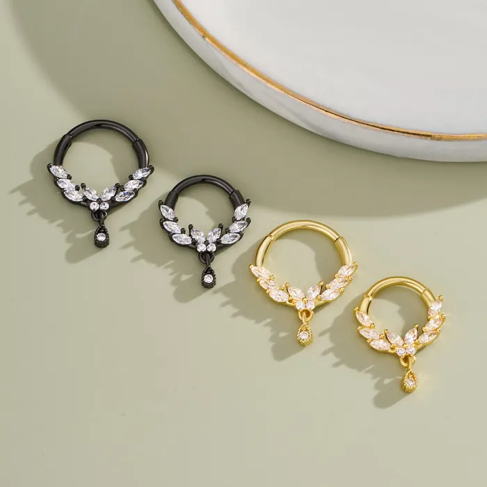 OUFER BODY JEWELRY Earrings 16G Butterfly CZ Dangle Septum Ring Helix Earrings OUFER BODY JEWELRY Earrings 16G Butterfly CZ Dangle Septum Ring Helix Earrings