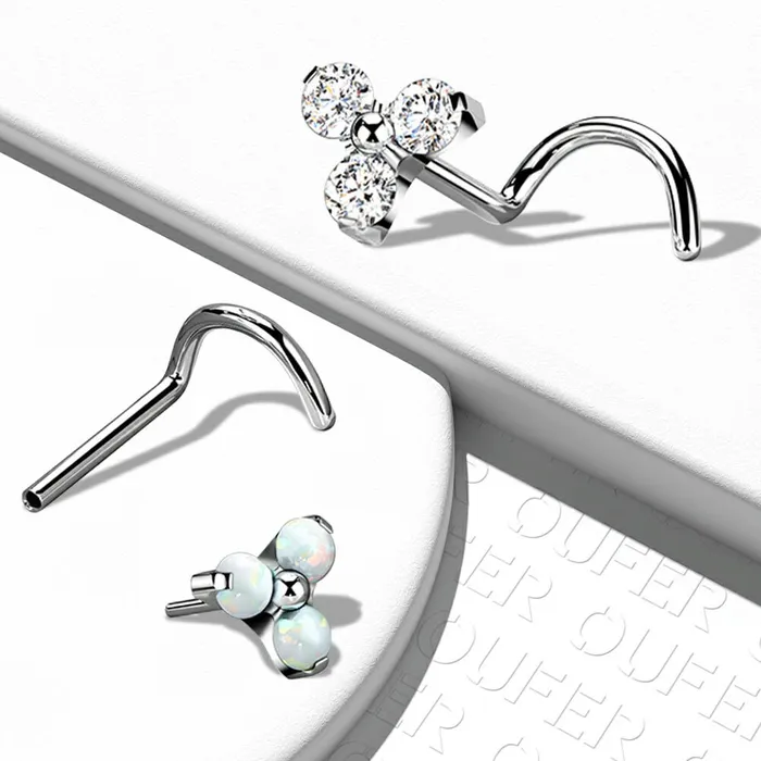 OUFER BODY JEWELRY Earrings 20G Titanium Triangle Nostril Threadless Push Pin Screw Stud OUFER BODY JEWELRY Earrings 20G Titanium Triangle Nostril Threadless Push Pin Screw Stud