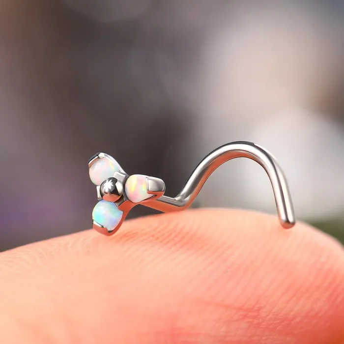 OUFER BODY JEWELRY Earrings 20G Titanium Triangle Nostril Threadless Push Pin Screw Stud OUFER BODY JEWELRY Earrings 20G Titanium Triangle Nostril Threadless Push Pin Screw Stud