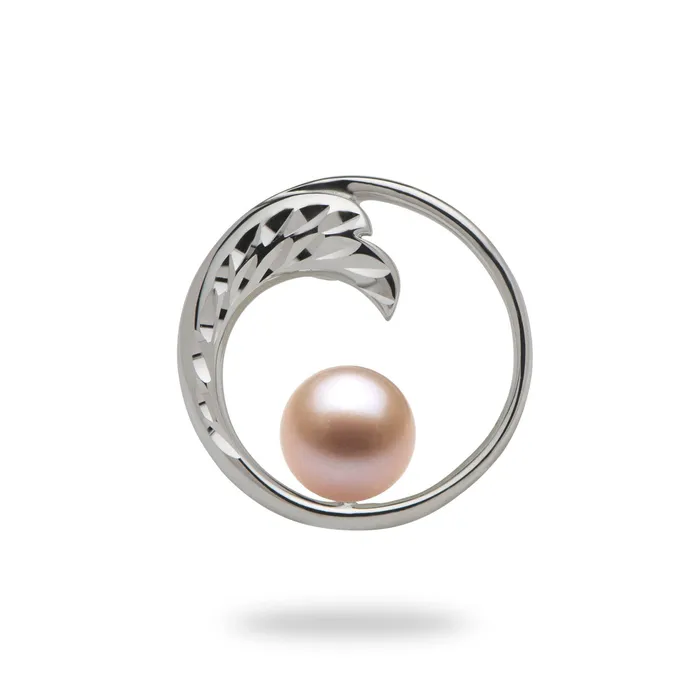 PickAPearl Necklaces Pick A Pearl Nalu Pendant in White Gold 18mm