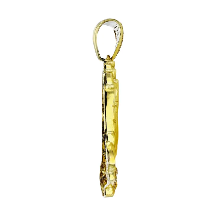 PreStyled Sets DecadenceJewelry 14K Yellow Gold 26x13mm Polished Micropave Praying Hands Pendant PreStyled Sets DecadenceJewelry 14K Yellow Gold 26x13mm Polished Micropave Praying Hands Pendant