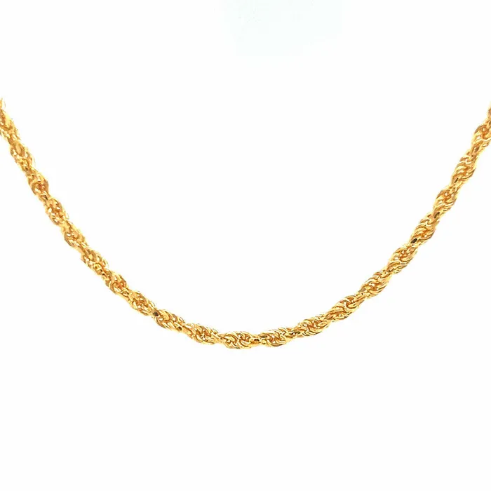 PreStyled Sets Gold Palace 22K Gold Dainty Rope Chain 18 Inches