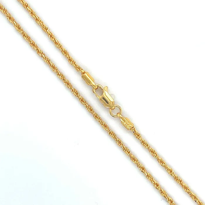PreStyled Sets Gold Palace 22K Gold Dainty Rope Chain 18 Inches