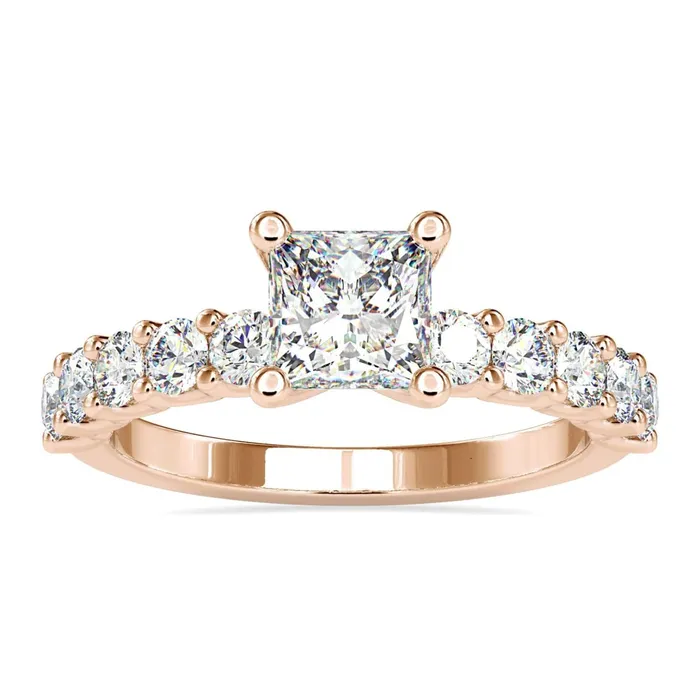 Rings 2 Carat Princess Cut Diamond Engagement Ring Diamondrensu