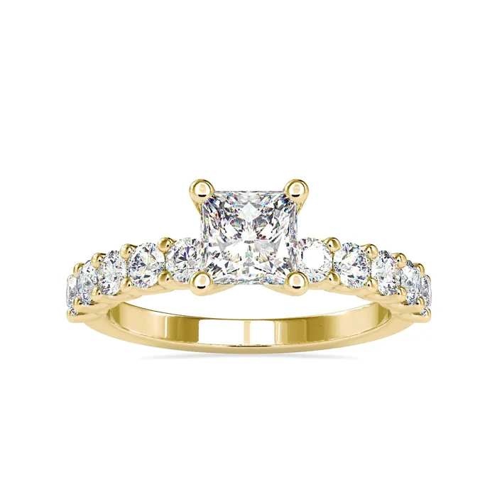 Rings 2 Carat Princess Cut Diamond Engagement Ring Diamondrensu