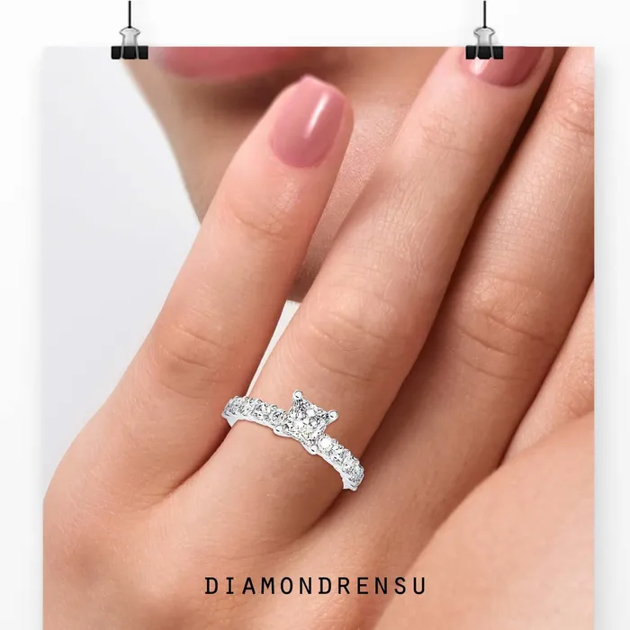 Rings 2 Carat Princess Cut Diamond Engagement Ring Diamondrensu