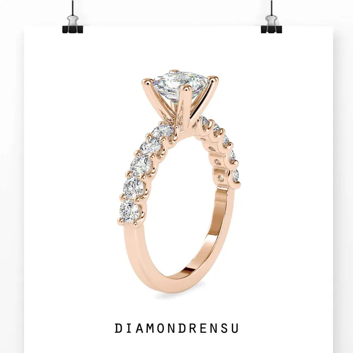 Rings 2 Carat Princess Cut Diamond Engagement Ring Diamondrensu