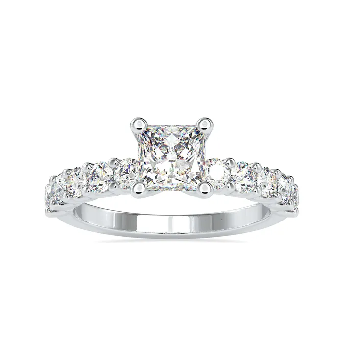 Rings 2 Carat Princess Cut Diamond Engagement Ring Diamondrensu