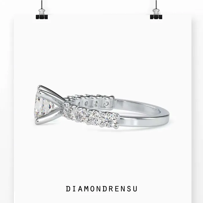 Rings 2 Carat Princess Cut Diamond Engagement Ring Diamondrensu