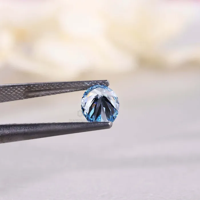Rings Diamondrensu 116 CT Oval Blue Lab Grown Diamond for Custom Engagement Ring