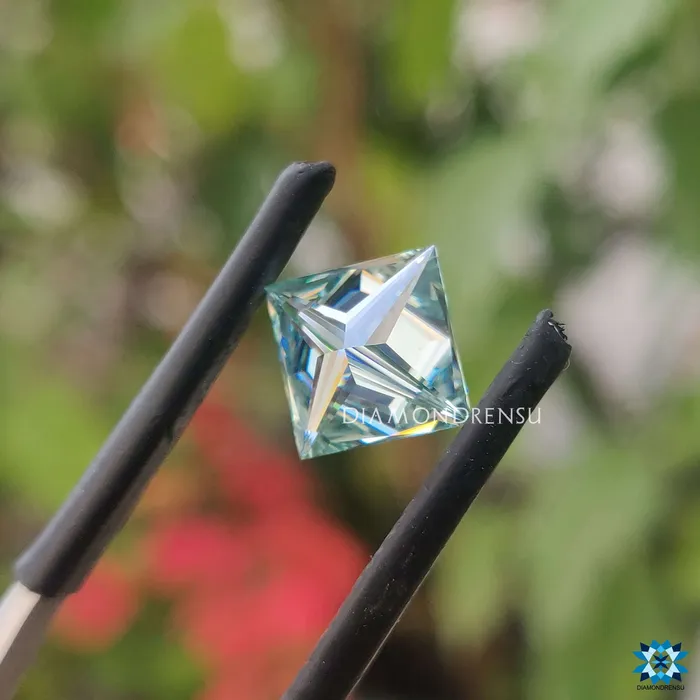 Rings Diamondrensu 176 CT Cyan Blue Princess Cut Loose Moissanite Perfect for Wedding Ring Rings Diamondrensu 176 CT Cyan Blue Princess Cut Loose Moissanite Perfect for Wedding Ring