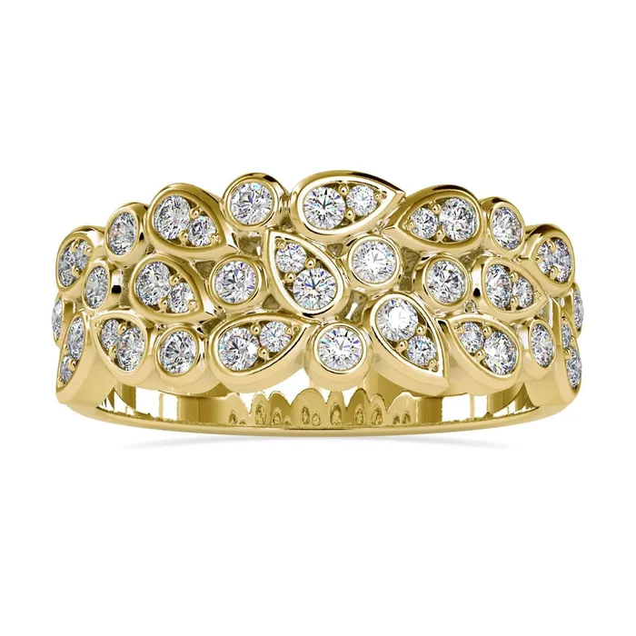Rings Diamondrensu Delicate 057 TCW Round Brilliant Cut Colorless Moissanite Eternity Band Rings Diamondrensu Delicate 057 TCW Round Brilliant Cut Colorless Moissanite Eternity Band
