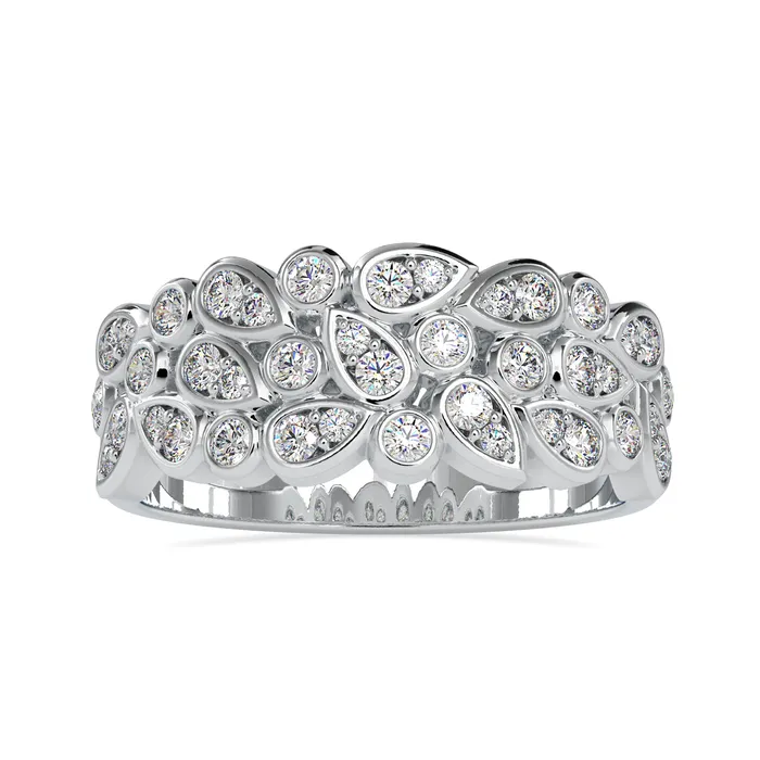 Rings Diamondrensu Delicate 057 TCW Round Brilliant Cut Colorless Moissanite Eternity Band Rings Diamondrensu Delicate 057 TCW Round Brilliant Cut Colorless Moissanite Eternity Band