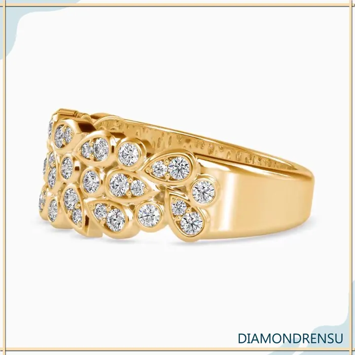 Rings Diamondrensu Delicate 057 TCW Round Brilliant Cut Colorless Moissanite Eternity Band Rings Diamondrensu Delicate 057 TCW Round Brilliant Cut Colorless Moissanite Eternity Band