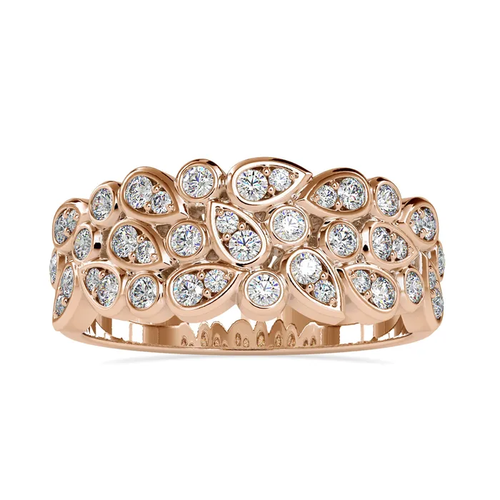 Rings Diamondrensu Delicate 057 TCW Round Brilliant Cut Colorless Moissanite Eternity Band Rings Diamondrensu Delicate 057 TCW Round Brilliant Cut Colorless Moissanite Eternity Band