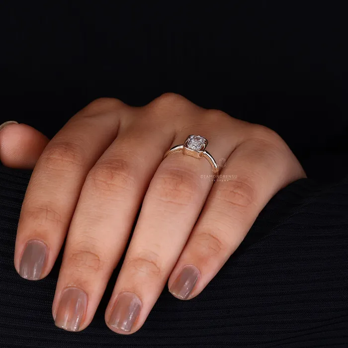 Rings Diamondrensu Emerald Cut Solitaire Ring Yellow Gold