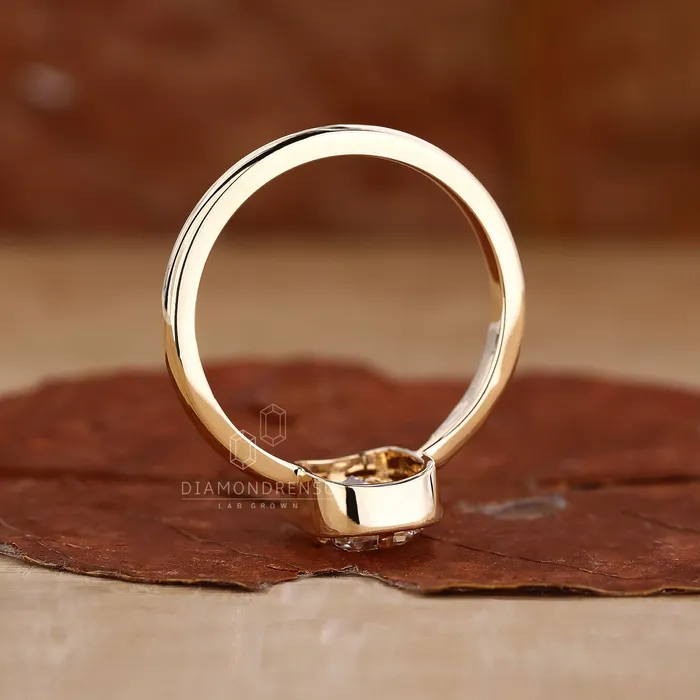 Rings Diamondrensu Emerald Cut Solitaire Ring Yellow Gold