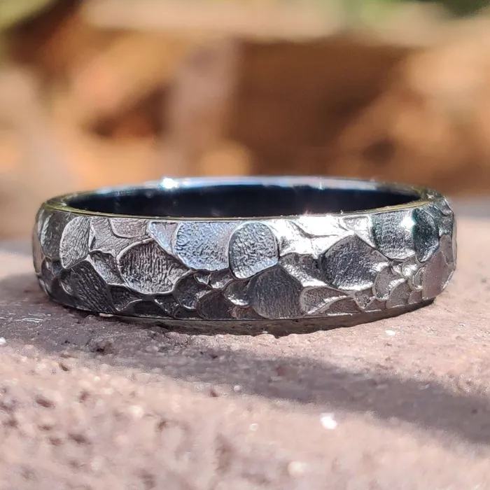 Rings Diamondrensu Hammered Finish Oxidized Silver Mens Oxidized Wedding Ring Rings Diamondrensu Hammered Finish Oxidized Silver Mens Oxidized Wedding Ring