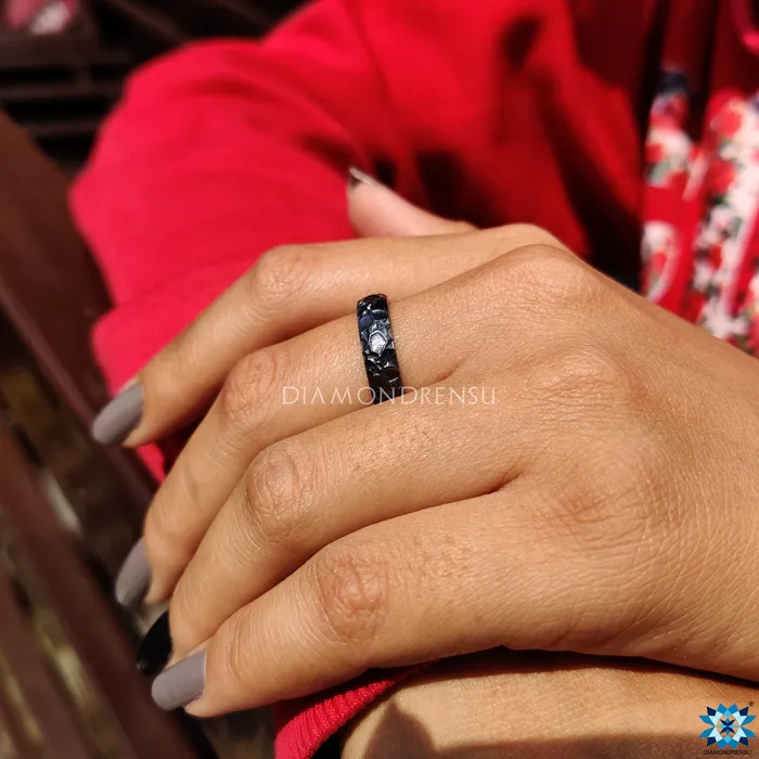Rings Diamondrensu Hammered Finish Oxidized Silver Mens Oxidized Wedding Ring Rings Diamondrensu Hammered Finish Oxidized Silver Mens Oxidized Wedding Ring