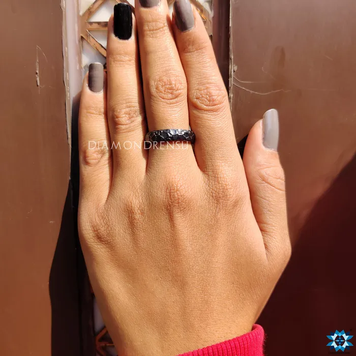 Rings Diamondrensu Hammered Finish Oxidized Silver Mens Oxidized Wedding Ring Rings Diamondrensu Hammered Finish Oxidized Silver Mens Oxidized Wedding Ring