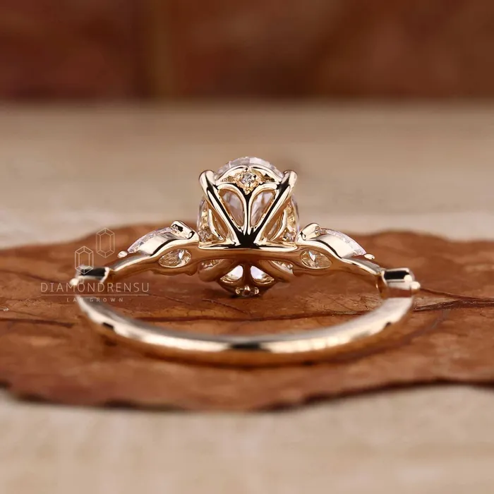 Rings Diamondrensu Oval Diamond Ring Lab Grown Diamond Engagement Ring