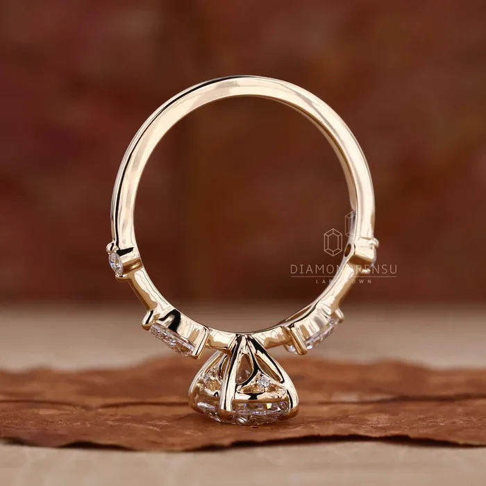 Rings Diamondrensu Oval Diamond Ring Lab Grown Diamond Engagement Ring