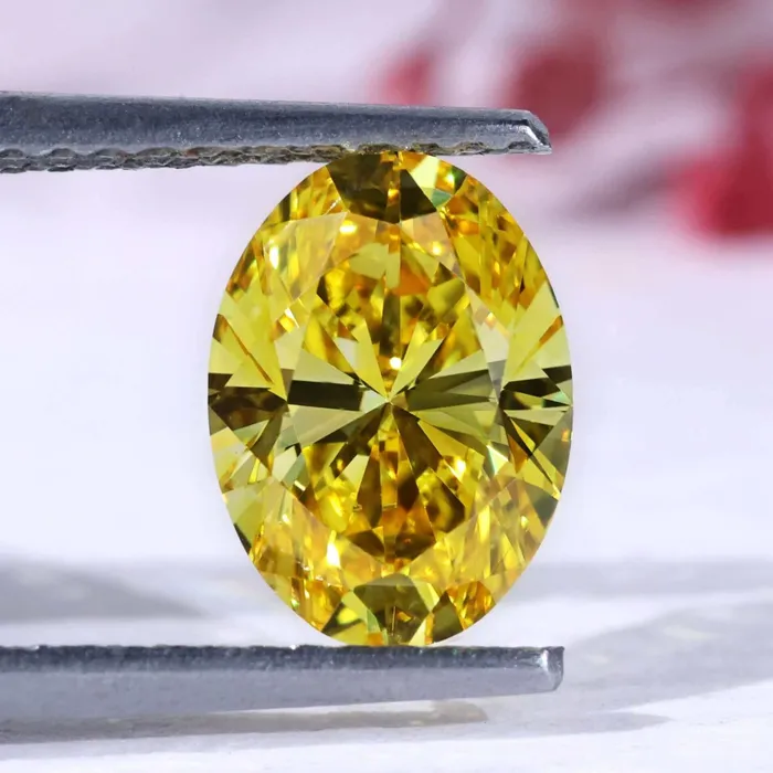 Rings Diamondrensu Rare 127 CT Fancy Yellow Oval Lab Grown Diamond Loose Diamond for Engagement Ring Rings Diamondrensu Rare 127 CT Fancy Yellow Oval Lab Grown Diamond Loose Diamond for Engagement Ring