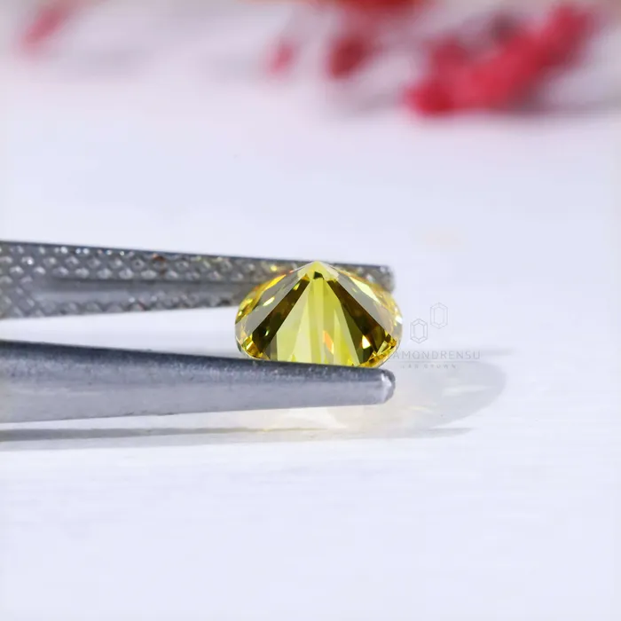 Rings Diamondrensu Rare 127 CT Fancy Yellow Oval Lab Grown Diamond Loose Diamond for Engagement Ring