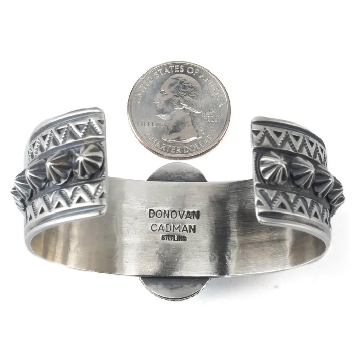 Rings Kalifano Donovan Cadman Golden Hills Turquoise Native American Made 925 Sterling Silver Cuff