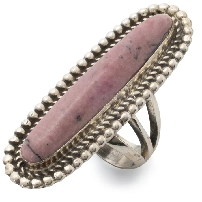 Rings Kalifano Eddie Secatero Navajo Rhodonite USA Native American Made 925 Sterling Silver Ring Rings Kalifano Eddie Secatero Navajo Rhodonite USA Native American Made 925 Sterling Silver Ring