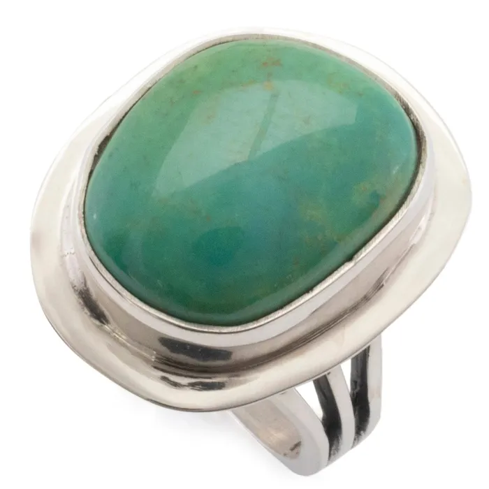Rings Kalifano Kingman Turquoise USA Handmade 925 Sterling Silver Ring