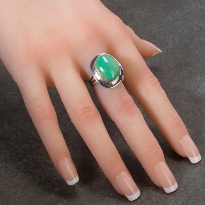 Rings Kalifano Kingman Turquoise USA Handmade 925 Sterling Silver Ring
