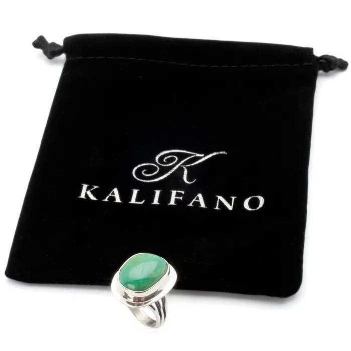 Rings Kalifano Kingman Turquoise USA Handmade 925 Sterling Silver Ring