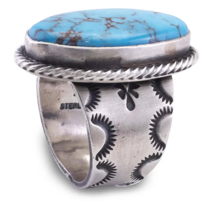 Rings Kalifano Prince Turquoise USA Native American Made 925 Sterling Silver Ring
