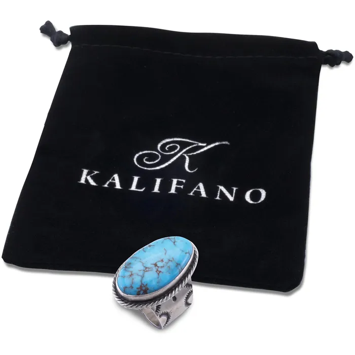 Rings Kalifano Prince Turquoise USA Native American Made 925 Sterling Silver Ring